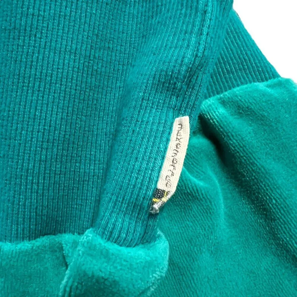 Maxomorra 3-4Y Rib Velour Turquoise Pants